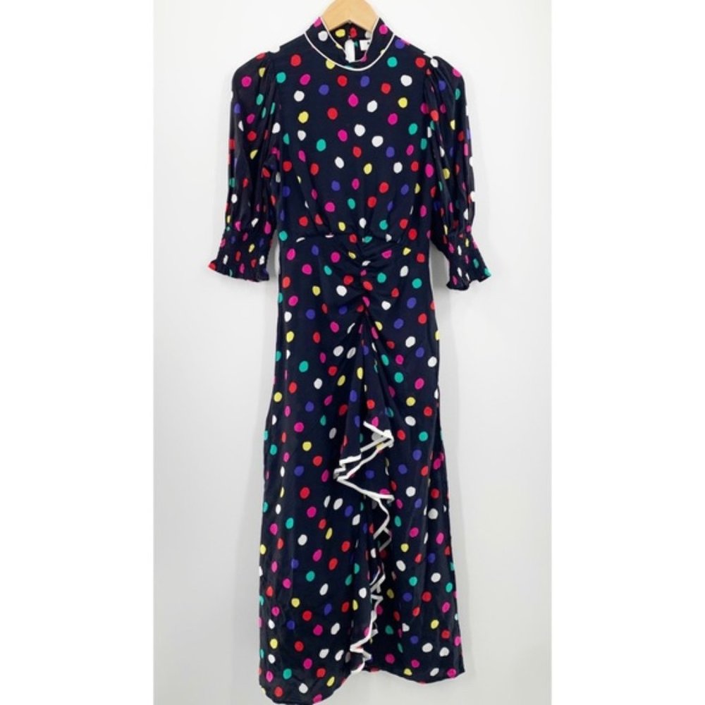 Rixo X Target Polka Dot Cascade Ruffle Dress